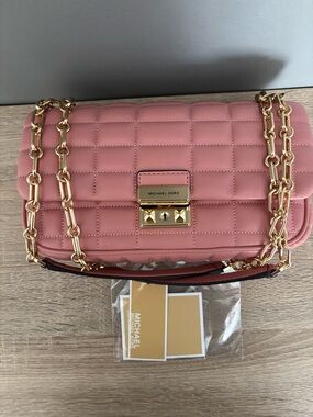 Michael Kors Pink Quilted Chain Shoulder Bag